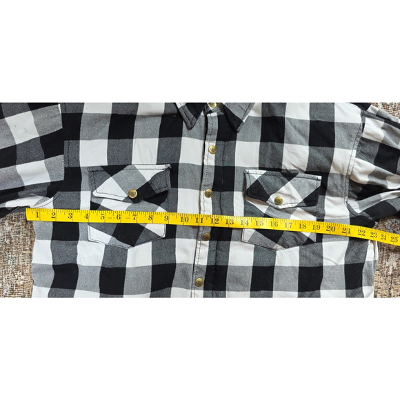 Milwaukee Leather Men's Large Armored Biker Flannel Shirt 3 Kevlar Inserts Plaid - Picture 4 of 16